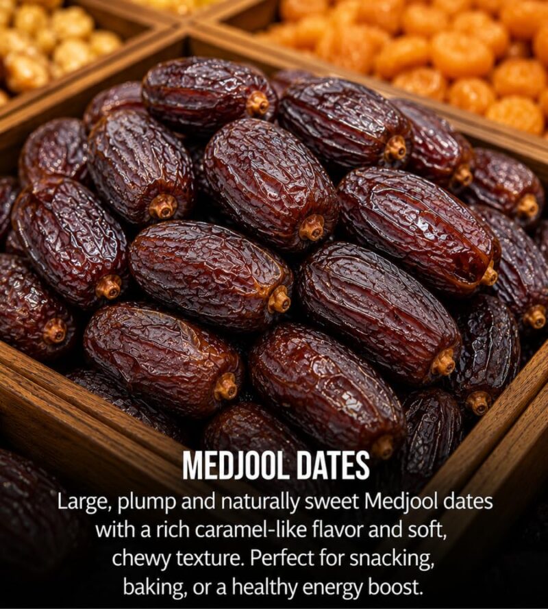 JB&CO - Medjoul Dates - 500g Premium International King Medjoul Khajoor, No Added Sugar, No Preservatives, Plump and Juicy,100% Natural and Vegan, Jar of 500g - Image 3