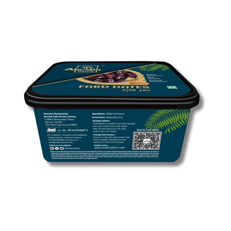 Aladdin Dates Fard Dates/Khajoor 800 Grams (400 Grams * Pack of 2)| IML Continer Packed| Khajur| Dry Fruits | Khajoor | Healthy Snacks |High Fibre. - Image 3