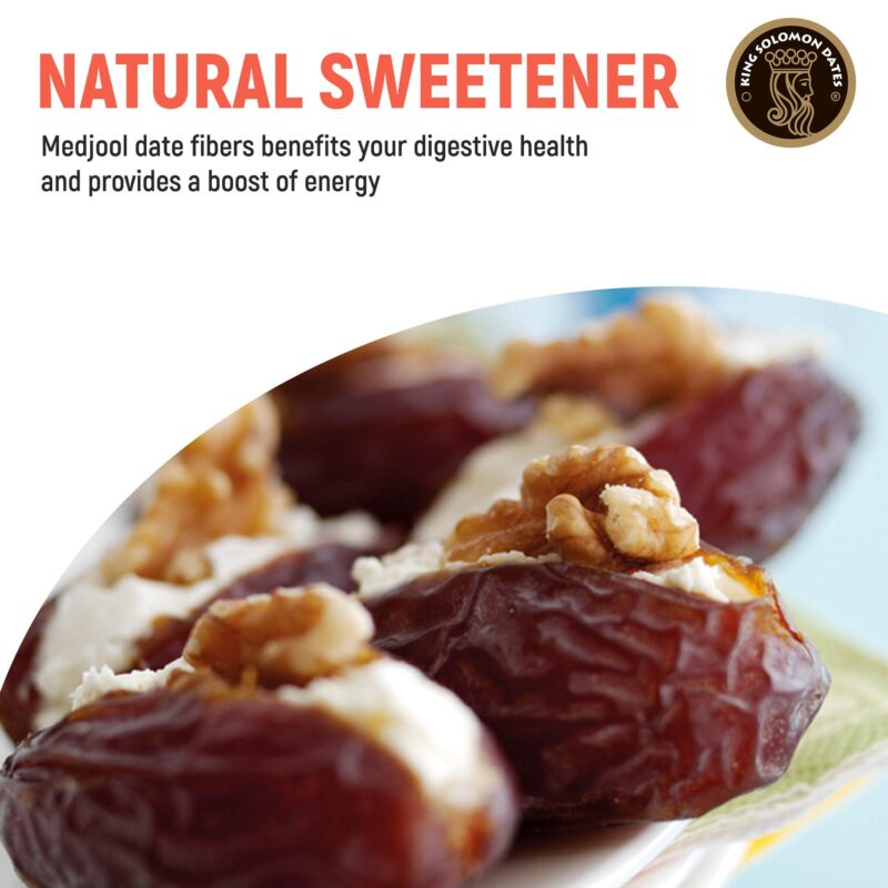 King Solomon Premium Medjool Dates, Super Large Size, 500g | Large Size Israeli Khajur | Natural Sweet Khajoor, Rich in Fiber & Energy | Ideal Festive Gifting Pack - Image 6