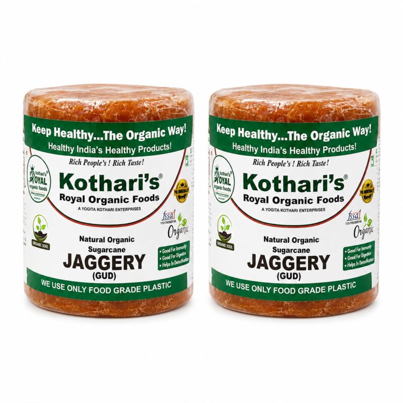 Kothari's Royal Organic Round Jaggery Pack Of 2 1980 GM