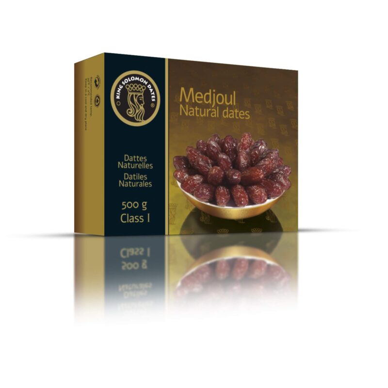 King Solomon Premium Medjool Dates, Super Large Size, 500g | Large Size Israeli Khajur | Natural Sweet Khajoor, Rich in Fiber & Energy | Ideal Festive Gifting Pack
