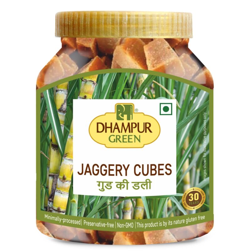 Dhampurgreen Jaggery Cubes, 650G | Healthy Substitute for Sugar | Chemical Free | No Preservatives