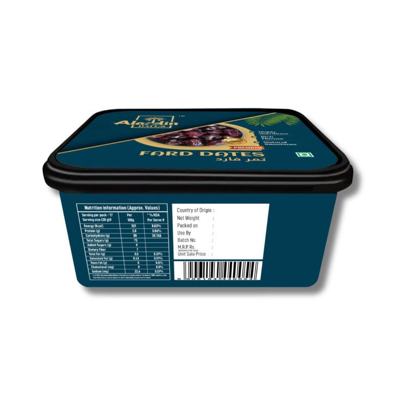 Aladdin Dates Fard Dates/Khajoor 800 Grams (400 Grams * Pack of 2)| IML Continer Packed| Khajur| Dry Fruits | Khajoor | Healthy Snacks |High Fibre. - Image 4