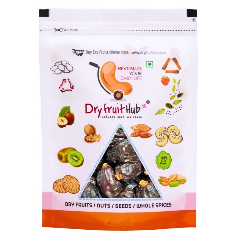 Dry Fruit Hub Fresh Khenaizi Dates/Dried Khajur 400gm -Dried Dates dry fruits - (Khajoor/Khejur)| All Natural | No Preservatives | No Added Sugar | Gluten Free | Vegan | Non GMO |