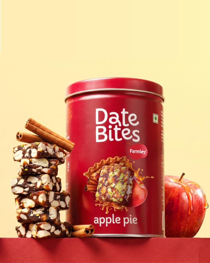 Farmley Apple Pie Date Bites | Pack of 10 I Dates Barfi Made with Dates, Dried Apple,Pista, Cashews, Almonds, Honey, Cinnamon and Pure Ghee 200g - Image 8