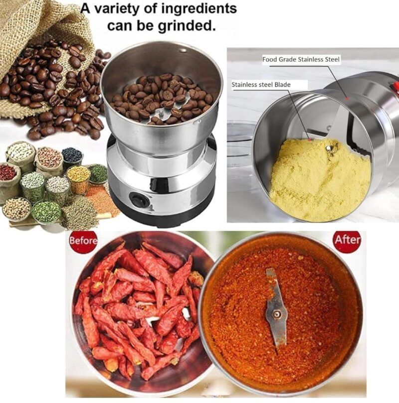 Wowfit Nima Grinder Electric Coffee Grinder, Mini Grinder Machine for Kitchen, Coffee Bean Grinder Electric, Mini Mixer Grinder Electric, Chutney Grinder, Masala Mixer Grinder Small, Mixer for Home - Image 4