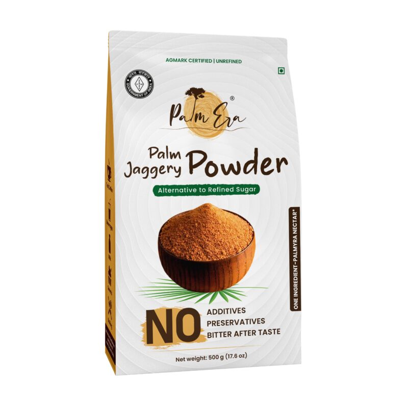 Palm Era Palm Jaggery Powder (Karupatti) 500g | Unrefined Sweetener | Chemical-Free, AGMARK Certified | Traditional South Indian Sugar Alternative