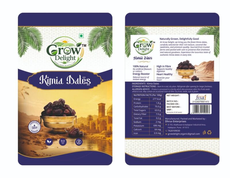 Grow Delight Organic Kimia Dates | Naturally Grown | Premium Quality 400gm - Image 7