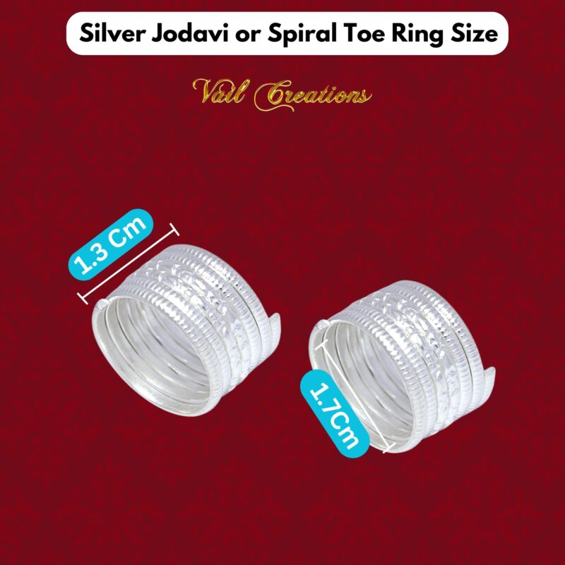Vail Creations Silver Spiral Toe Ring for Women - Image 5