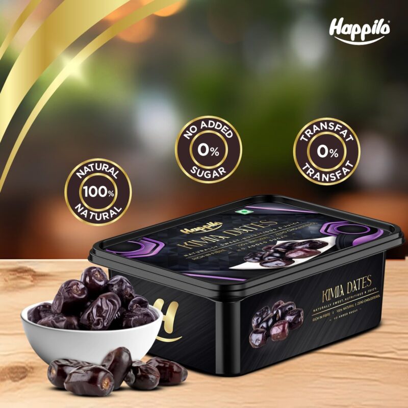 Happilo Premium Soft Kimia (Mazafati Dates) 500g | Khajur, Khajoor | Dry Fruits | Healthy Snacks | Soft Texture | Natural Sweetness - Image 4