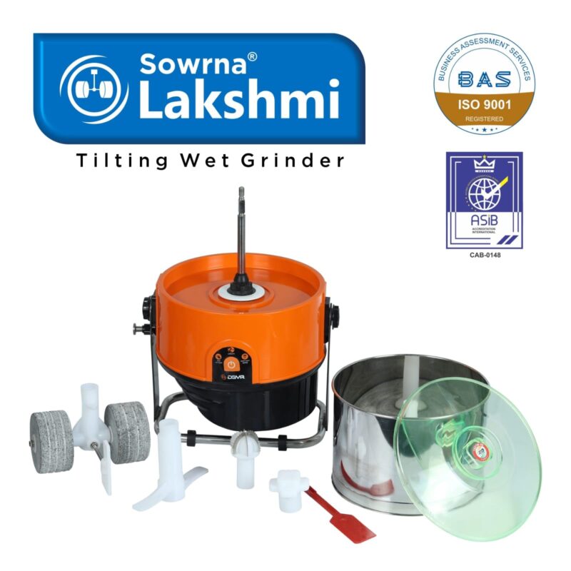 Sowrna Lakshmi Plastic Wet Grinder, Orange - Image 3