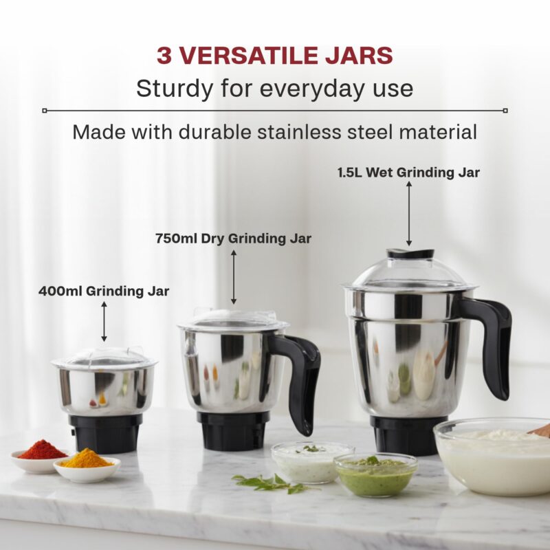 Butterfly Smart Plus 750W Mixer Grinder with 5 Jars - Image 4