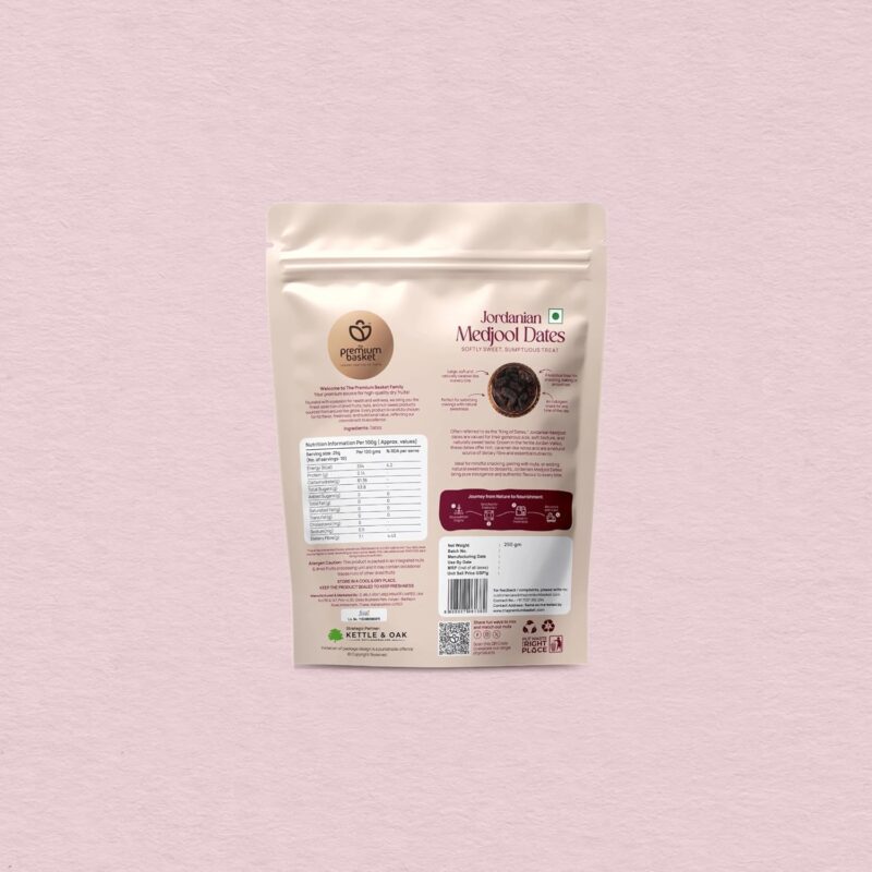 The Premium Basket Jordanian Medjool Dates | Large & Soft Khajoor | 250g - Image 7