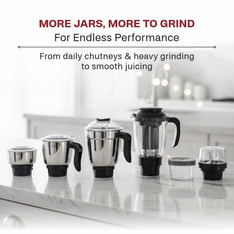 Butterfly Smart Plus 750W Mixer Grinder with 5 Jars - Image 2