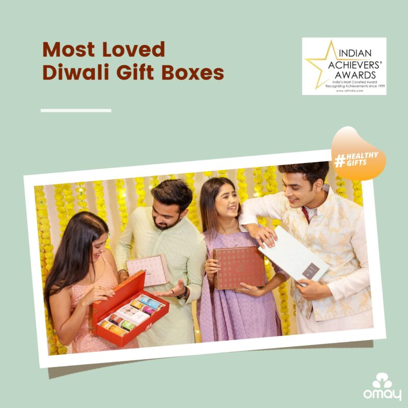 Omay Foods 10 Pcs Green Diwali Gift Box I Diwali Hamper for Corporates & Clients I Diwali Gift for Friends & Family I Roasted Dryfruits, Healthy Snacks, DIY Grow Kit, Candles I Premium Festive Hamper - Image 8