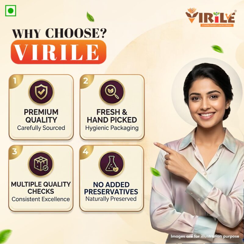 VIRILE Premium Omani Dates 200g | Khajur, Khajoor | Dry Fruits | Healthy Snacks | Dry Dates | No Preservatives - Image 5