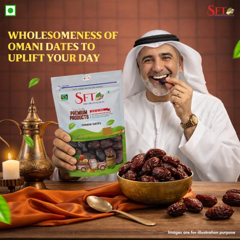 SFT Premium Omani Fard Dates/Khajur, 500 Gm | Healthy Snacks, Rich in Fibre, Naturally Sweet, Naturally Low-Fat Food - Image 6