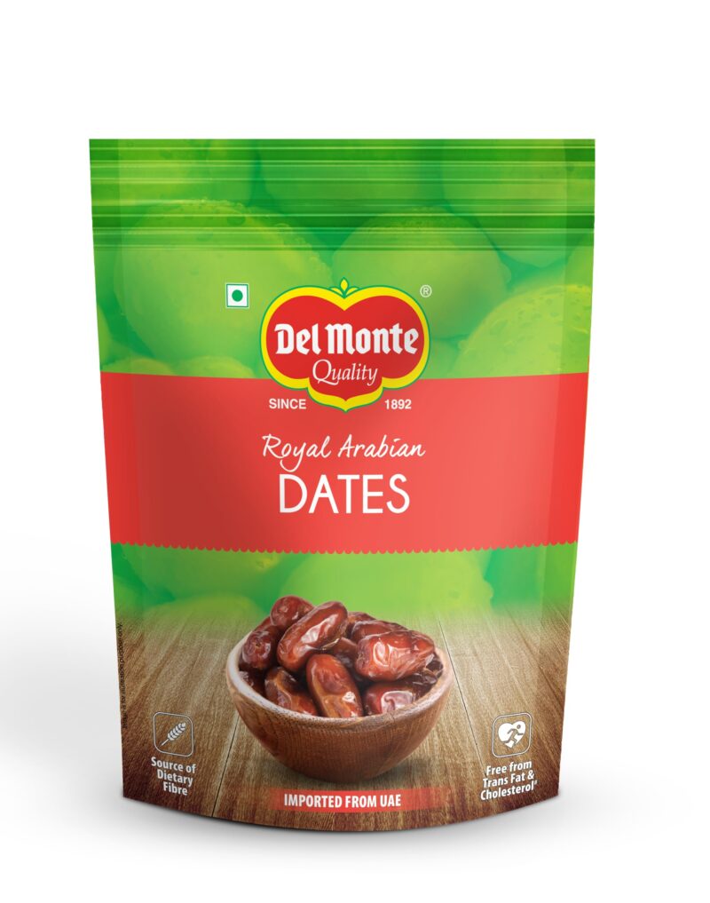 Del Monte Royal Arabian Fresh Dates 450 g | Healthy Snack | Rich in Potassium | High in Fiber | No Added Sugar| Premium Quality | Dry Fruit