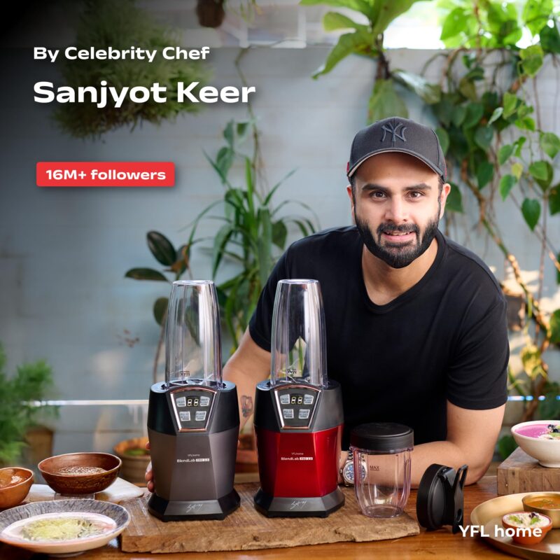 YFL Home Blender Mixer Grinder | BlendLab Pro 2.0 by Chef Sanjyot Keer | 1200W Juicer Mixer Grinder for Home with 2 Unbreakable Jars, 100% Copper Motor | Preset Modes, Laser Cut Stainless Steel Blades - Image 2