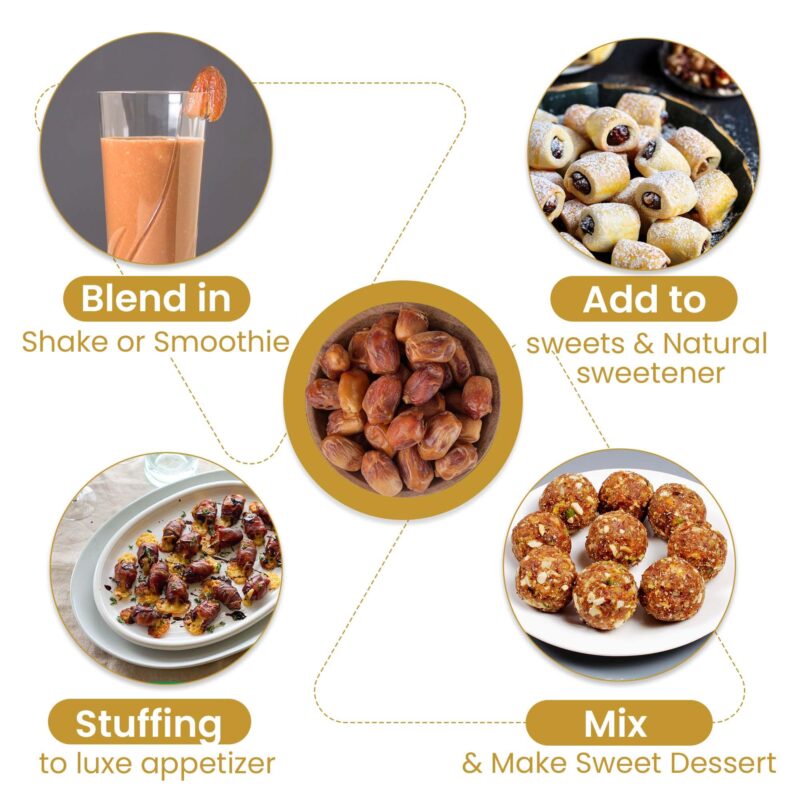 Nutraj Emirate Dates 1Kg (500g x 2 Pouch) | Khajoor | Khajur | Dry Fruits and Nuts - Image 5