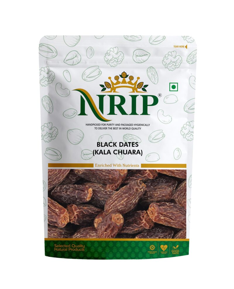 NRIP Premium Black, Brown Dates Dry/Sukha Khajoor (Kala Chuara) 200 Gm