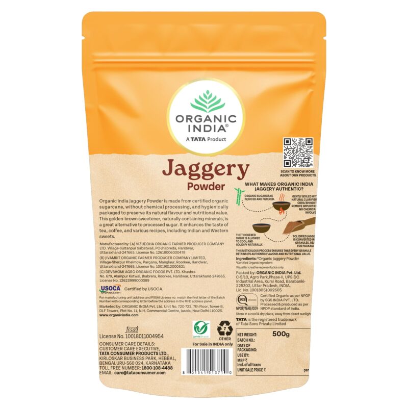 A TATA Product - Organic India Jaggery Powder, 500g - Image 8