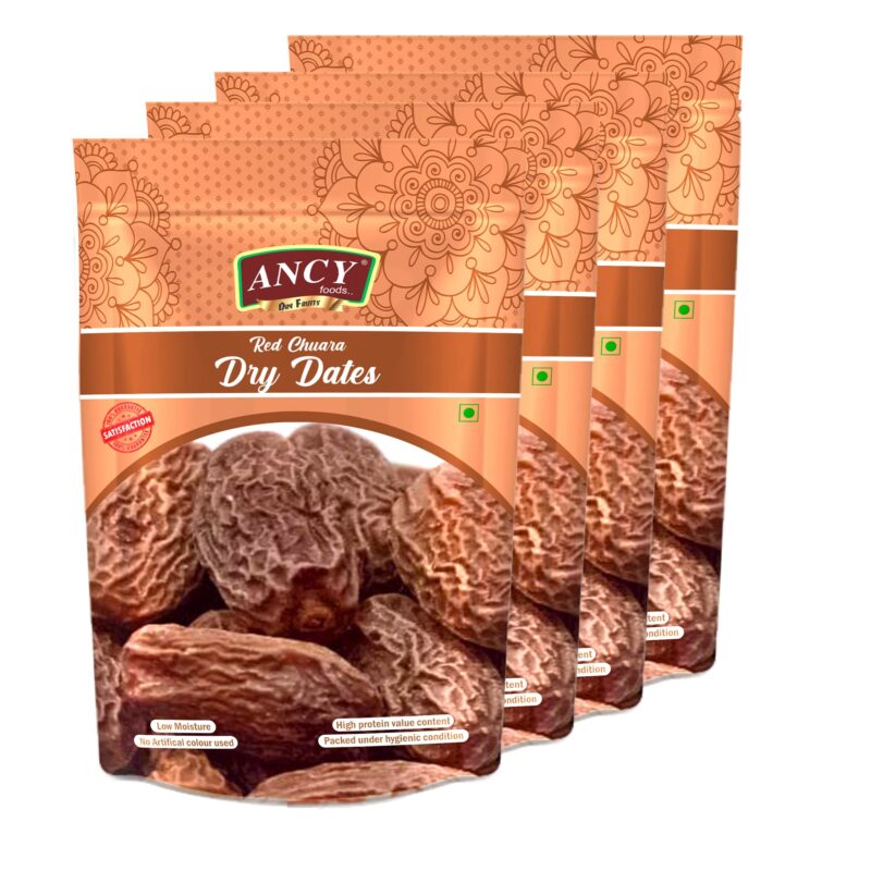 Ancy Dry Fruit Mall Red Dry Dates/ Lal Sukha Khajoor, 4 X 250 Grams