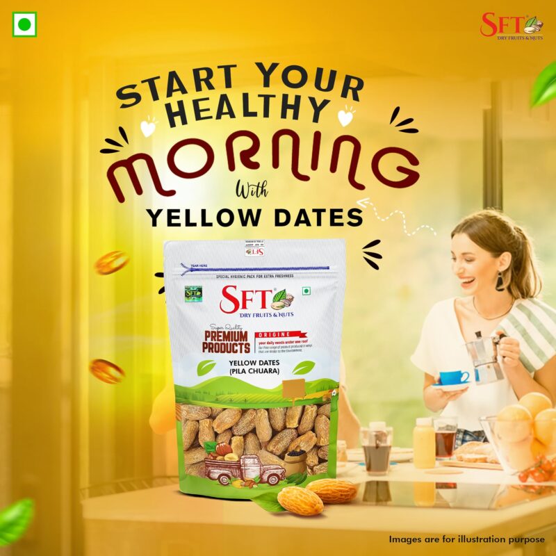 SFT Yellow Dates Dry/Sukha Khajoor (Pila Chuara) 1 Kg - Image 7