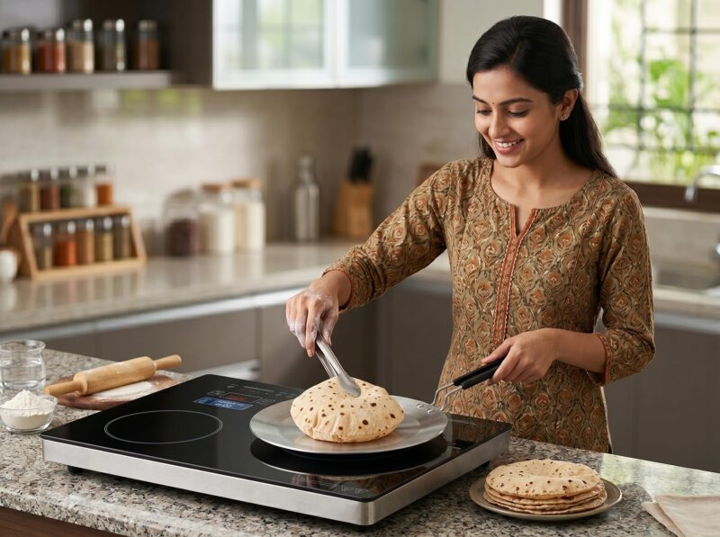 Triply Stainless Steel Tawa 26cm | 4mm Thick, 1Kg | Induction & Gas Compatible | SS 304 Interior | 100% Toxin-Free, No Chemical Coating | Even Heat, No Burning | Roti, Paratha, Chapati - Image 8