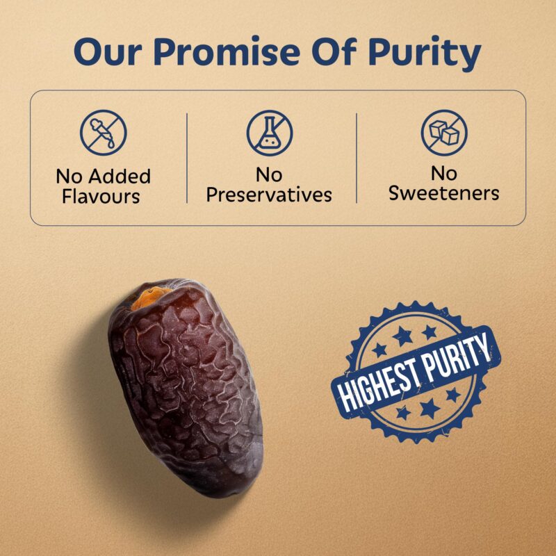 Soully Safawi Dates 400g | Premium Dates from Al-Medina | High in Fibre | Soft & Juicy Khajoor | No Added Sweeteners or Preservatives | Healthy Snacks khajur | Healthy Kalmi Dates for Snacking & Recipes - Image 7