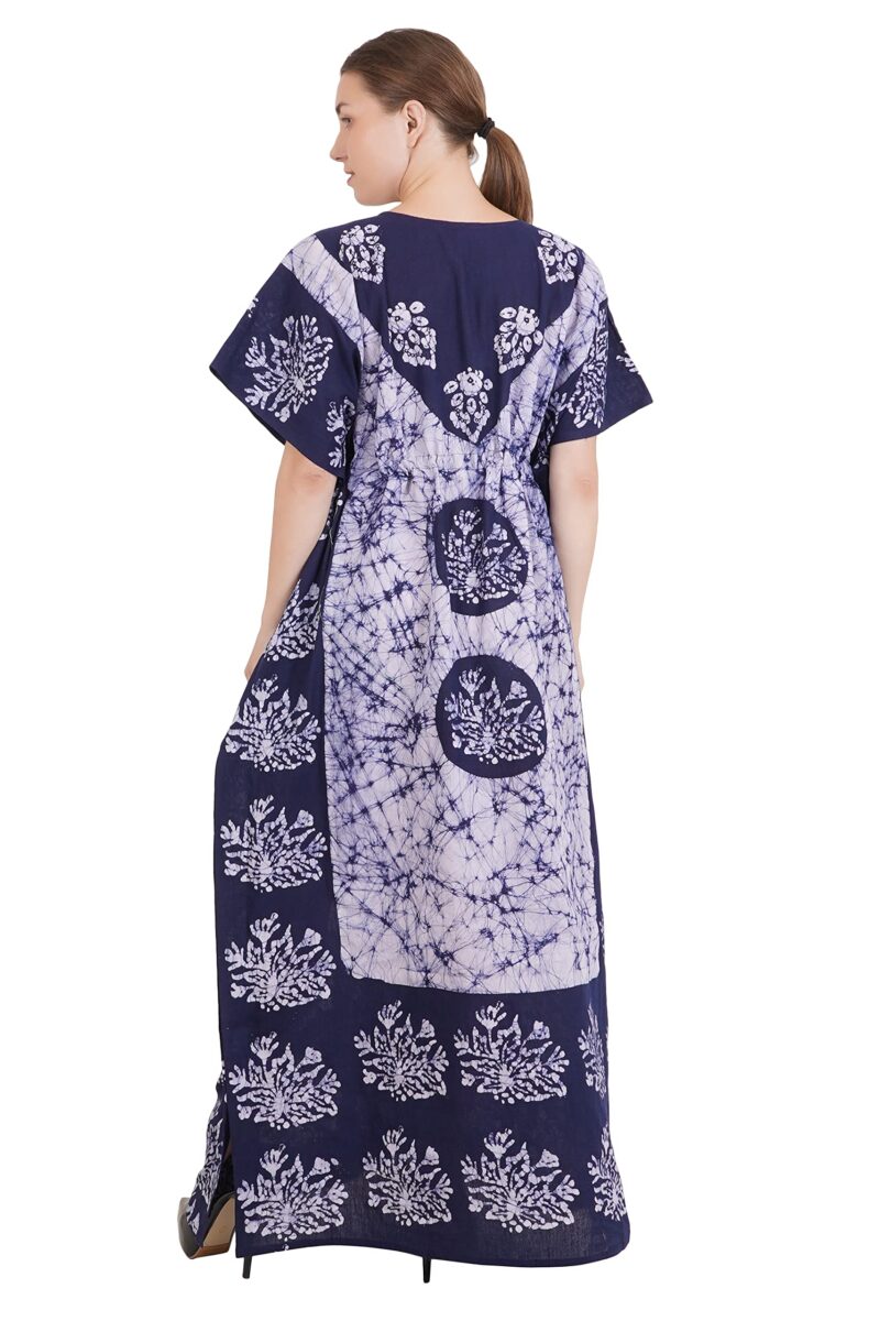 Onekbhalo Women's Cotton Kaftan Combo Floral Maxi Nightgown Multicolor_L - Image 5