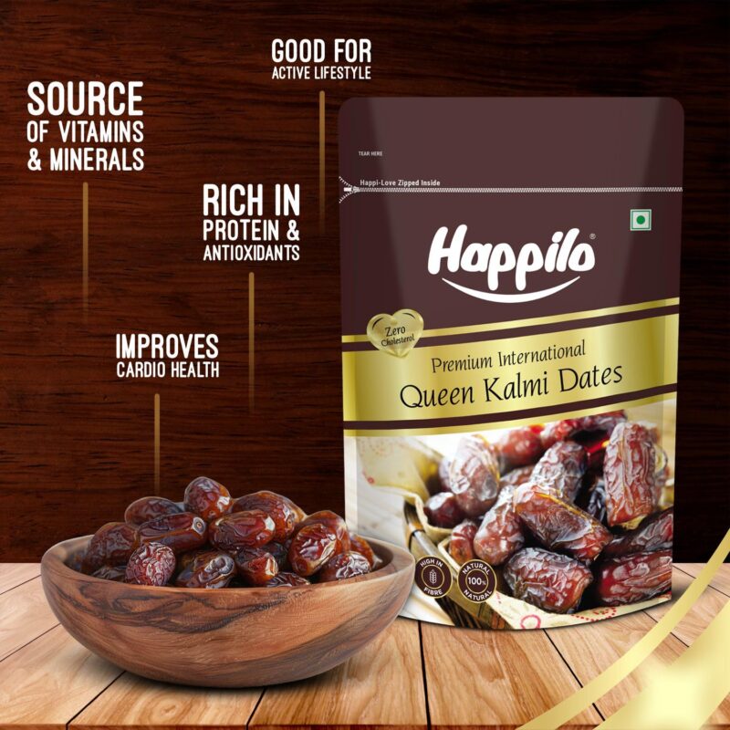 Happilo Premium International Queen Kalmi Dates 200g | Khajur, Khajoor | Dry Fruits | Dates in Fresh | Healthy Snacks | Dry Dates | Soft & Sweet | Natural Sweetness | No Preservatives - Image 6