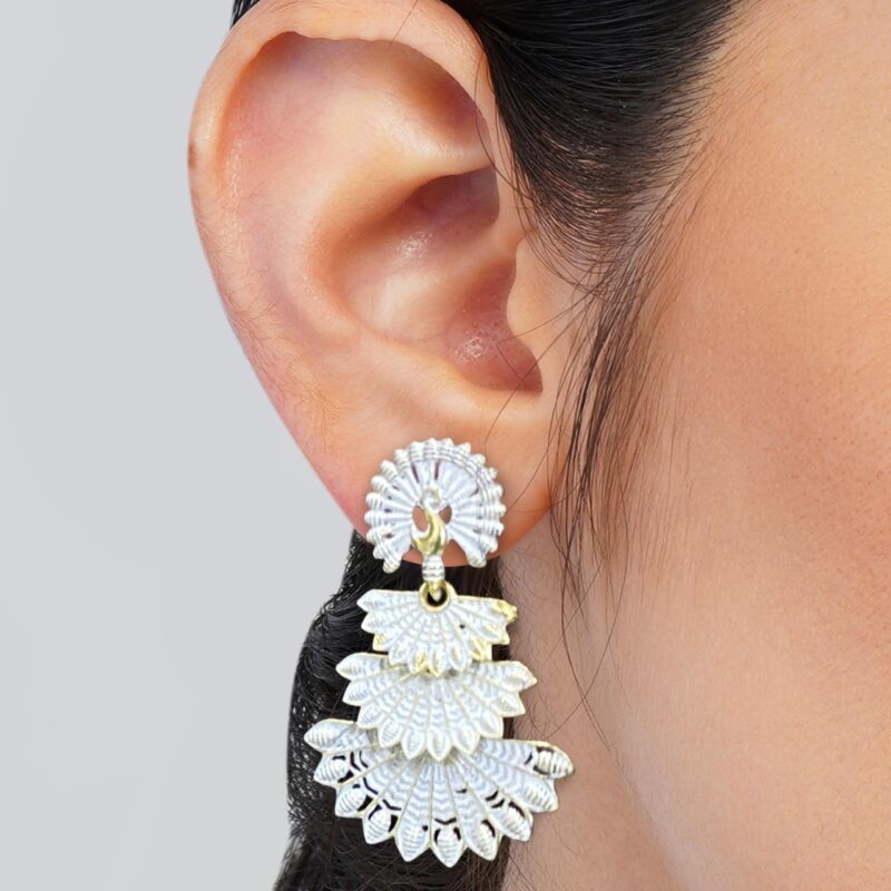 Fashion Frill Earrings For Women Floral Vintage Design Traditional Drop Jhumke For Women Girls Love Gifts 12 Pair of Earrings (Multicolour) - Image 7