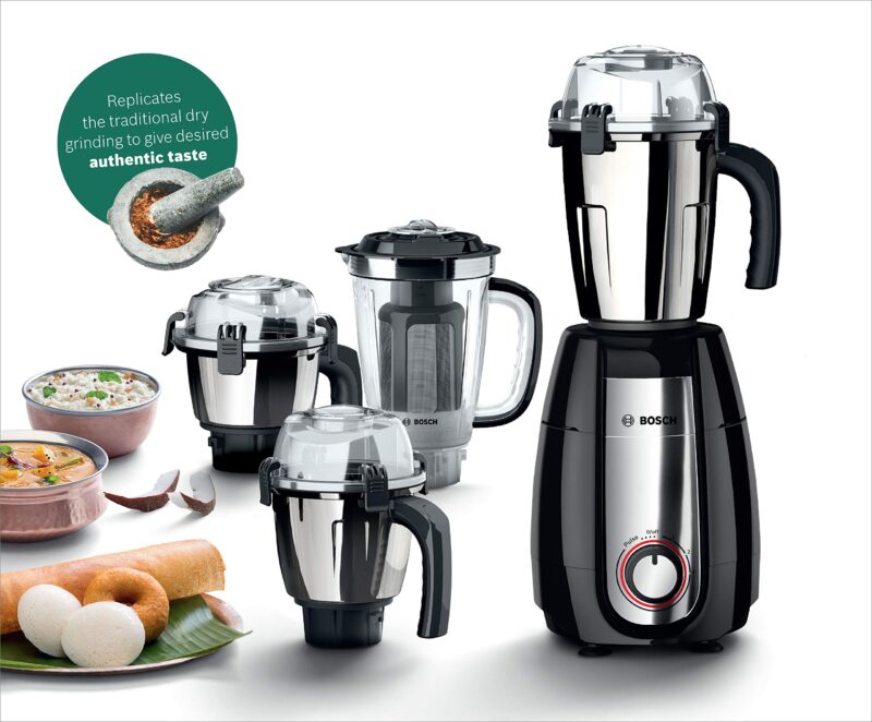 Bosch Pro 1000W Mixer Grinder MGM8842MIN - Black