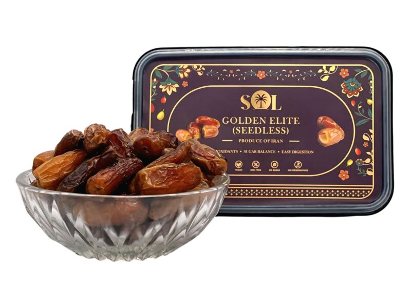 Golden Elite Seedless Dry Dates - 100% Natural Khajur With Soft Texture & No Added Sugar, Nutritious Snack for Energy and Wellness (500g)