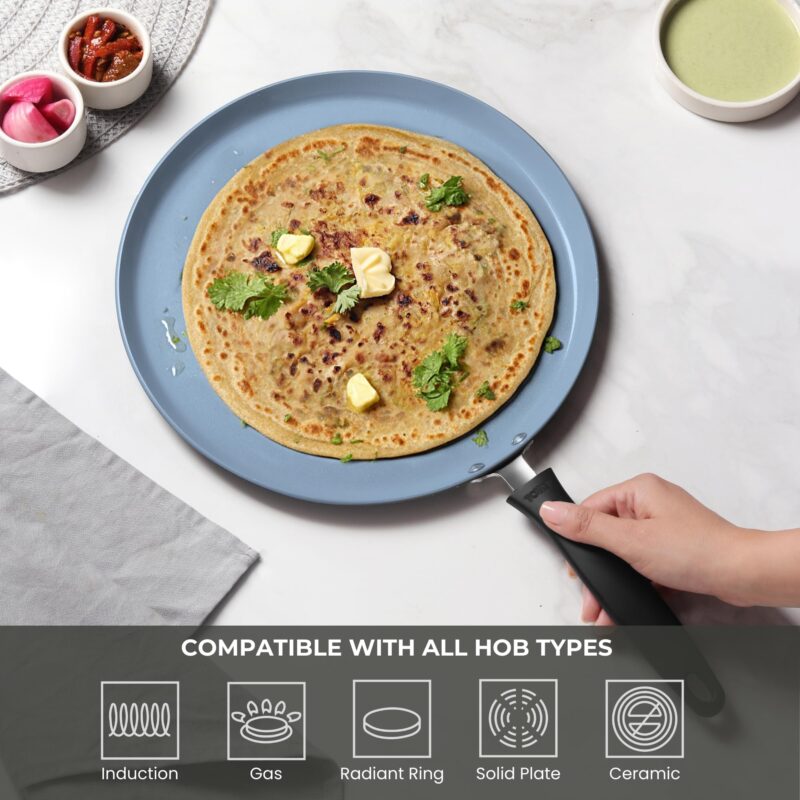 Tower Dosa Tawa 30cm Ceramic Non-Stick Roti Pan | Gas Induction Compatible - Image 5