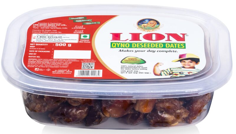 Lion Dates Qyno Deseeded Dates 1.5Kg (3 Packs, Each 500G) - Dry Fruits - Healthy & Nutritious Snack - Rich In Protein & Vitamins - Seedless Khajoor Or Khajur, Fresh - Image 8