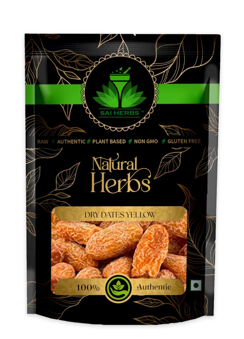 SAI HERBS Yellow Dry Dates | Sukha Khajoor | Pila Chuara | Kharik | Fresh, Dry Fruit | Pure & Natural | 1 Kg