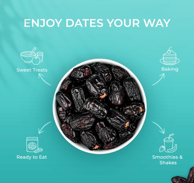 Taazzuq Royal Kalmi Safawi Dates 450g | Dates from Saudi Arabia | Natural Sweet & Soft Dry Fruits | No Added Sugar, No Preservatives | Healthy Snack for Daily Energy - Image 3