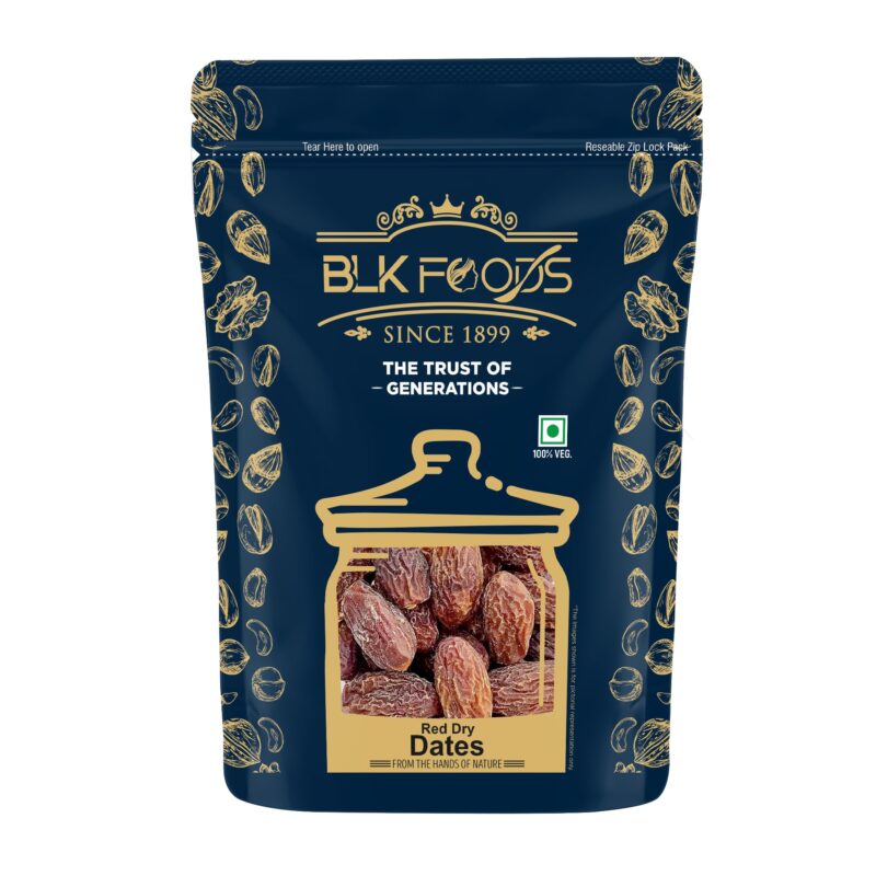 BLK Foods Dry Date Brown | Sukha Laal Khajoor Chuara (1000g)