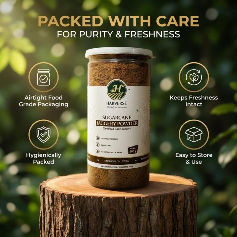 Jaggery Powder 600g – Traditional Sugarcane Gur, Fine Powdered Sweetener for Tea, Coffee, Sweets & Cooking, Natural Sugar Alternative to White Sugar - Image 7