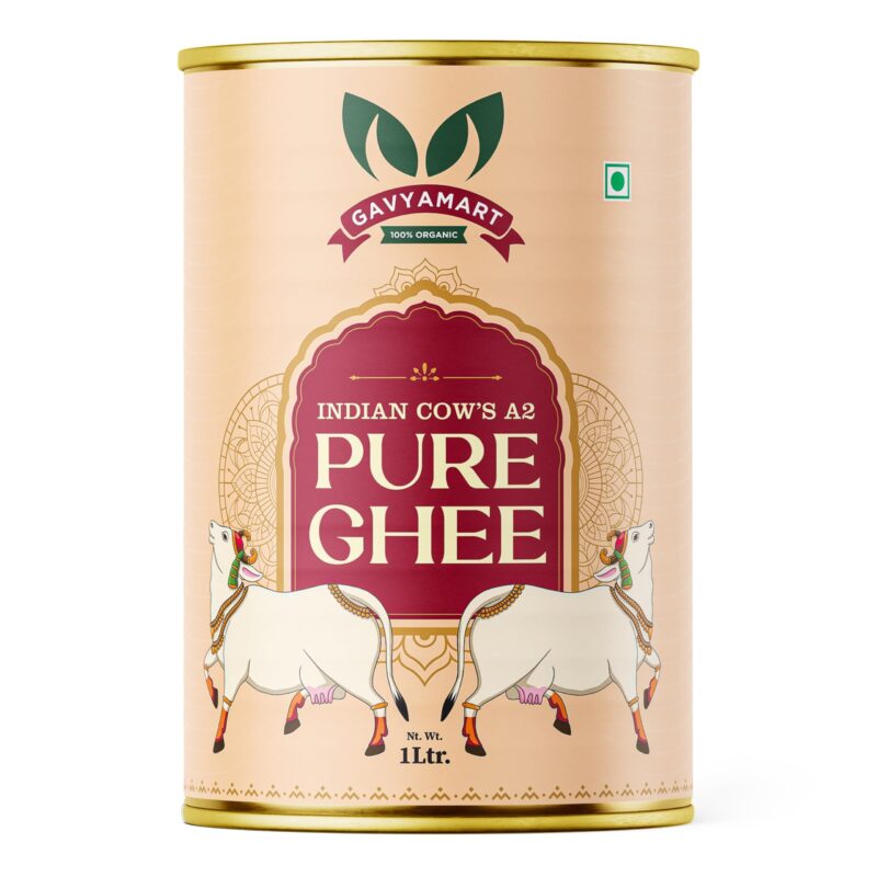Gavyamart A2 Desi Cow Ghee - 1 Litre, Kankrej Breed Organic Cow Ghee