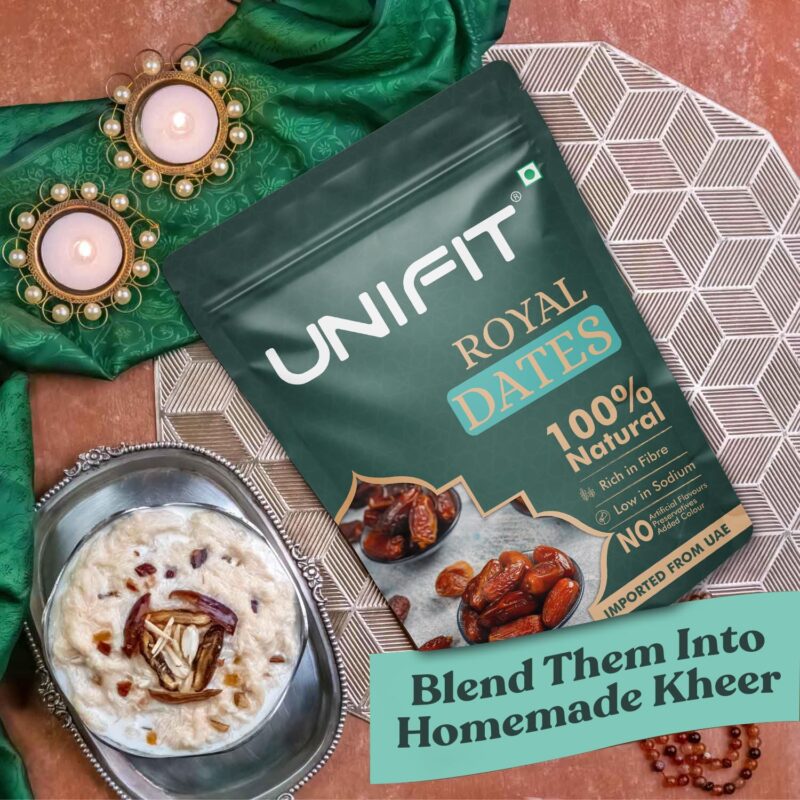 UNIFIT Royal Dates | Premium UAE Dates | 100% Natural & Nutritious | High Dietary Fiber | No Added Sugar or Preservatives | Rich in Energy & Essential Nutrients | Khajoor (500g) - Image 6
