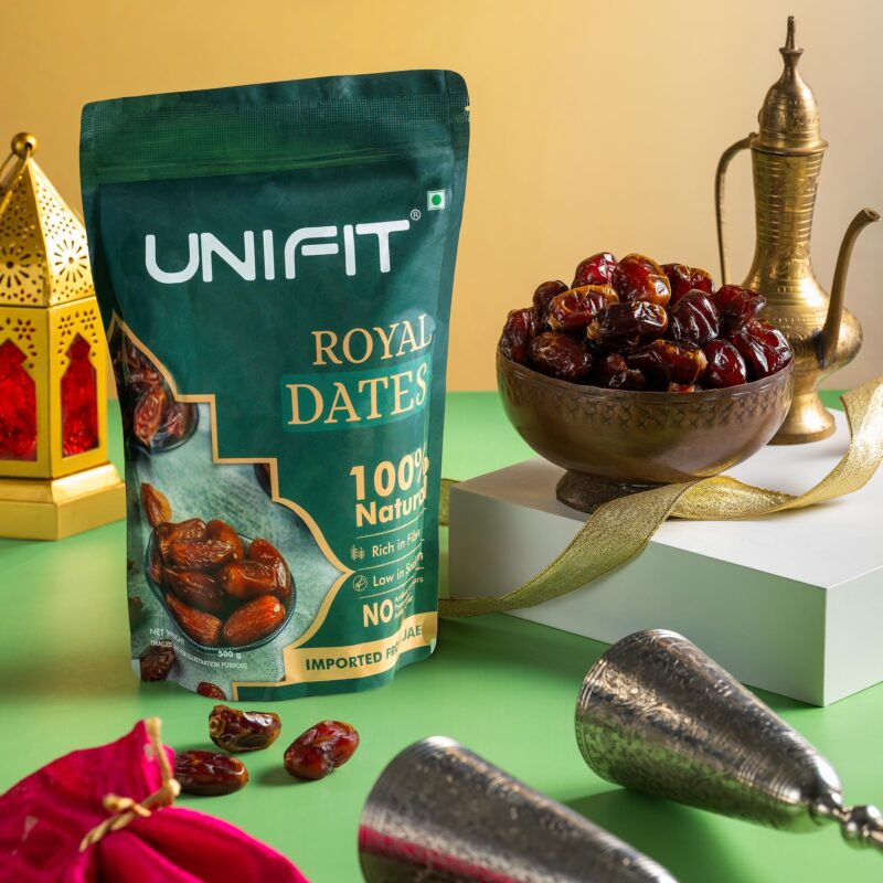 UNIFIT Royal Dates | Premium UAE Dates | 100% Natural & Nutritious | High Dietary Fiber | No Added Sugar or Preservatives | Rich in Energy & Essential Nutrients | Khajoor (500g) - Image 3