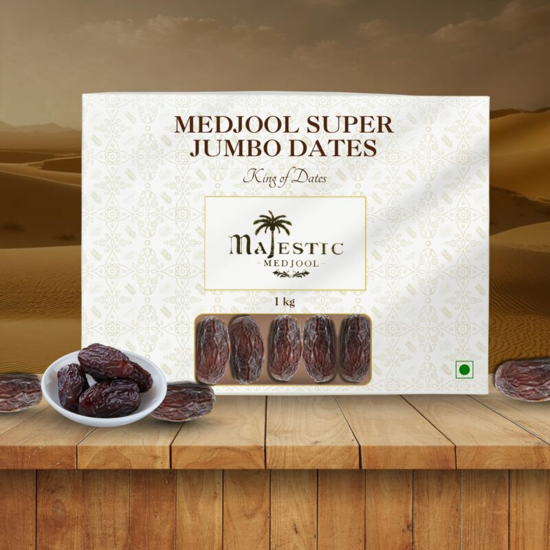 Majestic Super Jumbo Dates 1kg | Festive Gift Box | Extra Large | Organic & Delicious