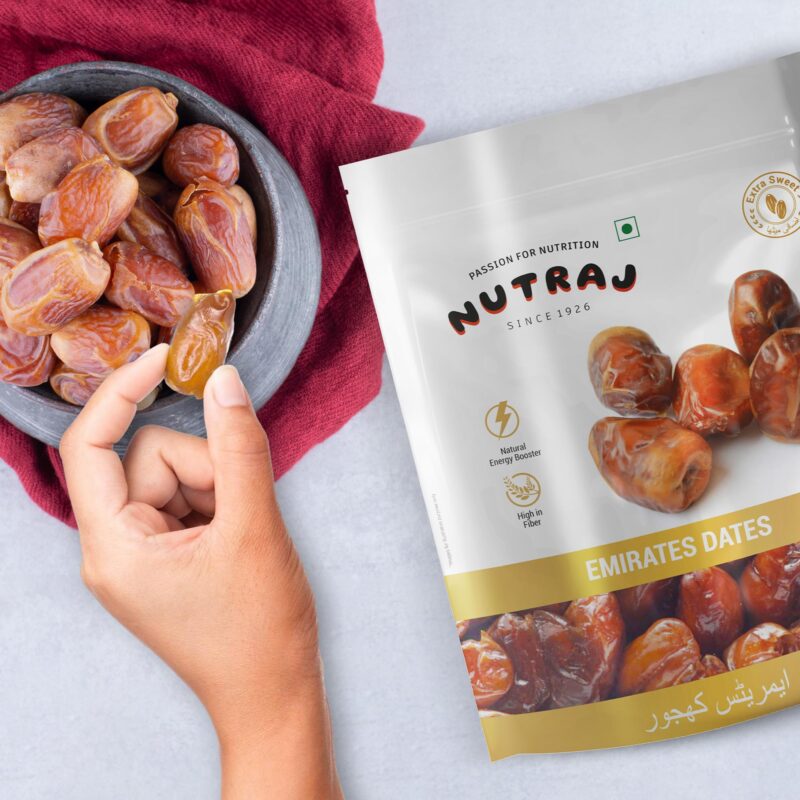 Nutraj Emirate Dates 1Kg (500g x 2 Pouch) | Khajoor | Khajur | Dry Fruits and Nuts - Image 7