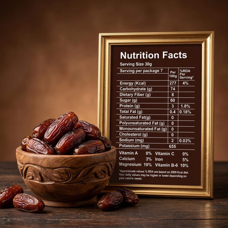 Wonderland Foods 200g Kalmi (Safawi) Dates Pouch | Dry Fruits Healthy & Nutritious Soft Khajoor | Khajur Rich In Iron, Fibre & Vitamins - Image 8