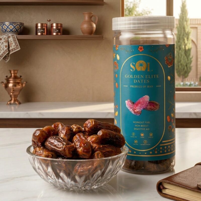 Golden Elite Piarom Dates - Premium Dates with Rich Flavor & Firm Texture, Naturally Sweet Dry Fruit for Daily Energy Snacking, Gifting & Healthy Lifestyle