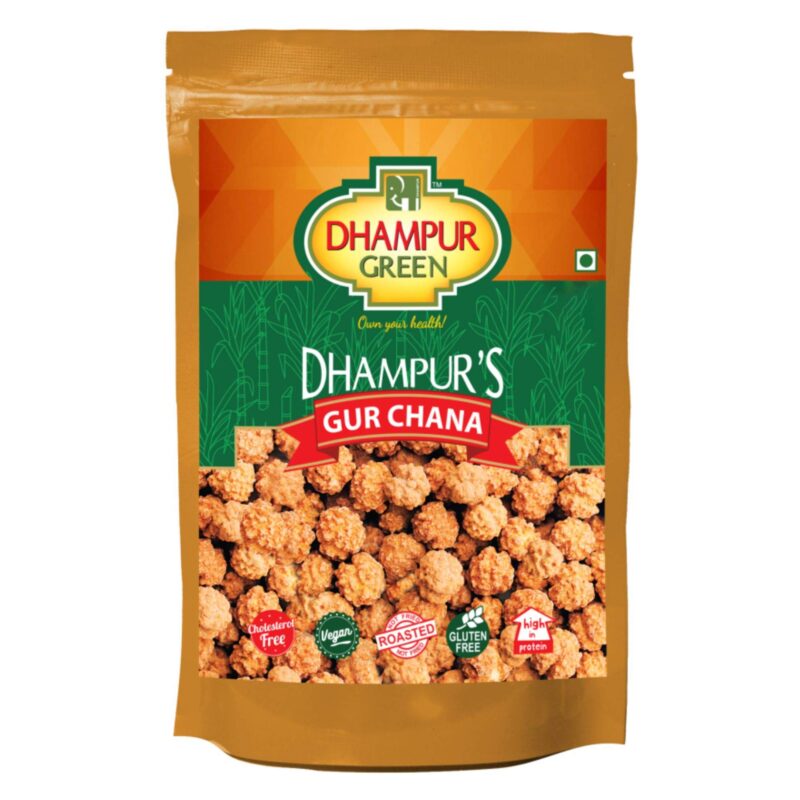 Dhampure Speciality Gur Chana, 150g | Jaggery Coated Roasted Chickpeas | Traditional Indian Sweet Snack | High Protein Chana | Crunchy & Nutritious | Healthy Anytime Snack