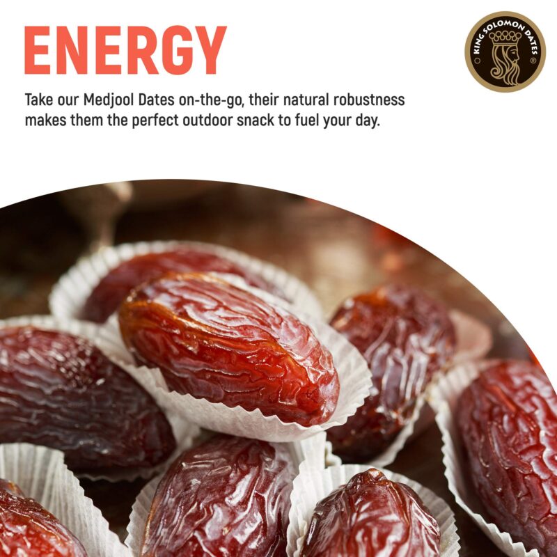 King Solomon Premium Medjool Dates, Super Large Size, 500g | Large Size Israeli Khajur | Natural Sweet Khajoor, Rich in Fiber & Energy | Ideal Festive Gifting Pack - Image 7